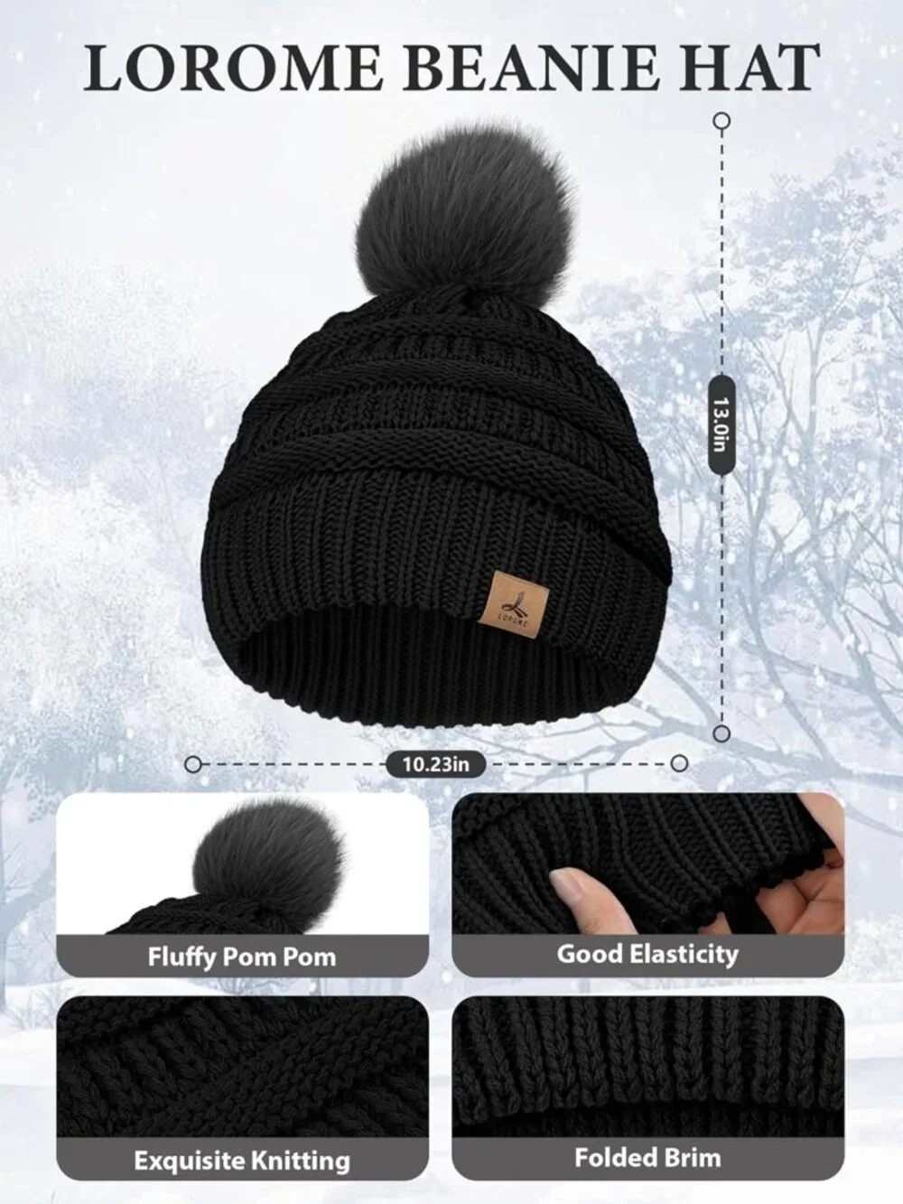 Cozy Winter Beanie, Scarf & Gloves Set with Ear Muffs - Touchscreen, One Size